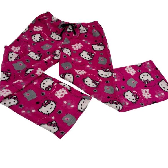 Hello Kitty Shooting Stars Plush Pajama Lounge Pants Sanrio 2011 Sz. M - Picture 2 of 10